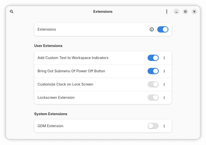 GNOME Shell Extensions